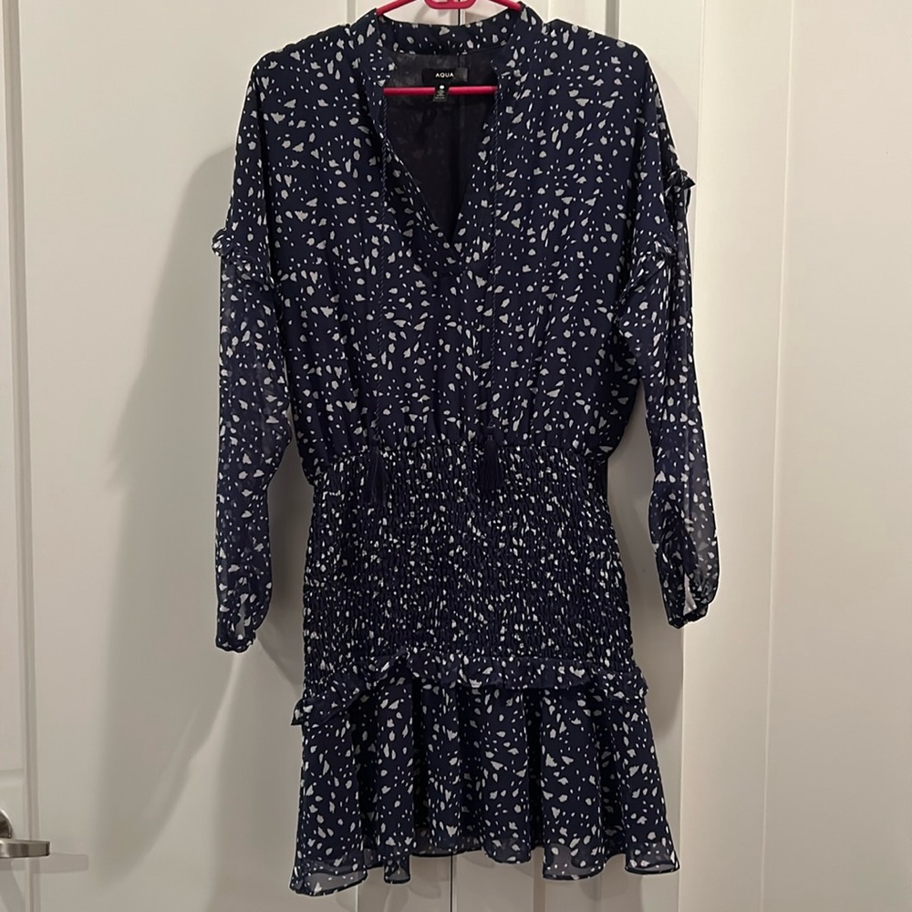 Aqua blue and white dress - Picture 1 of 2